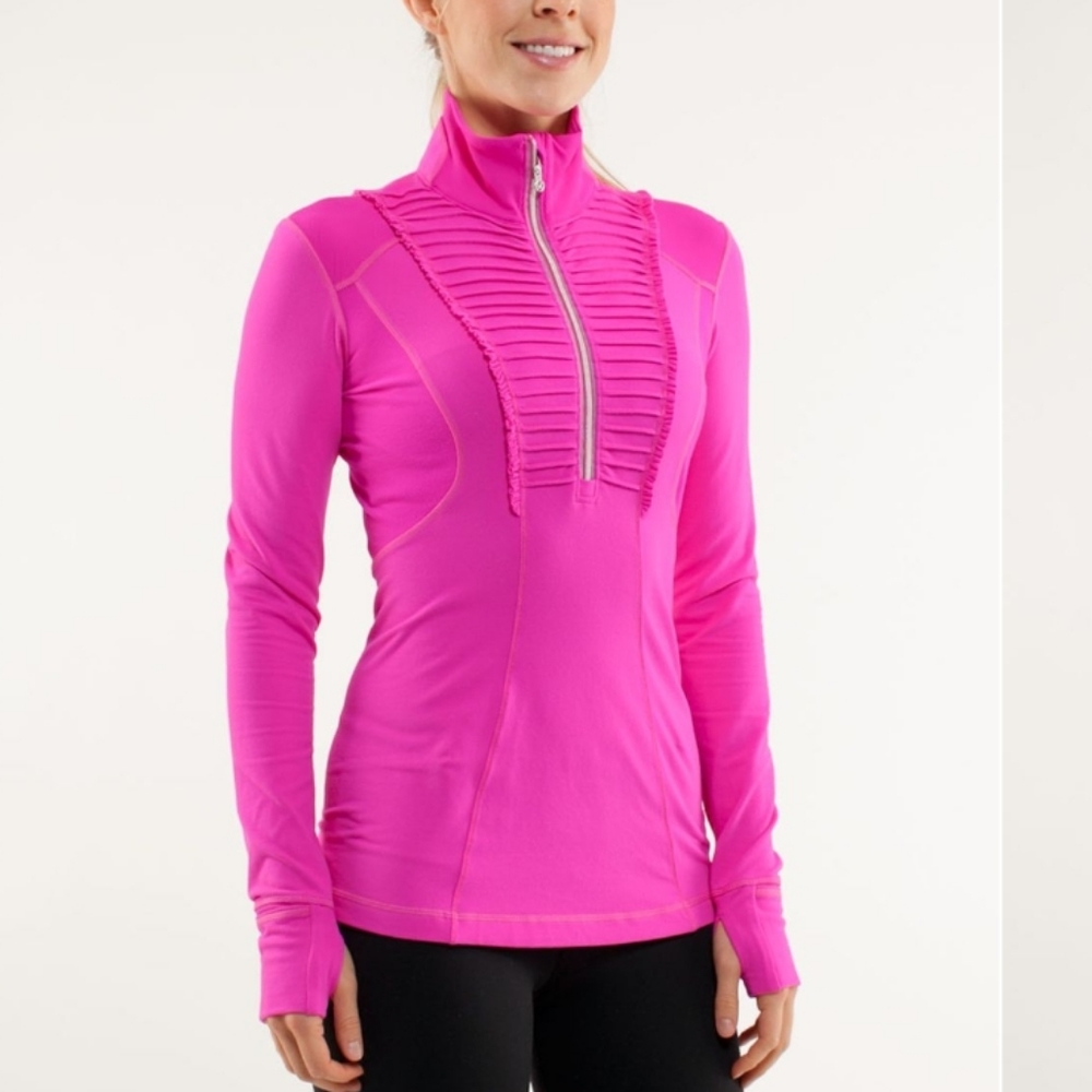 Lululemon Paris Pink Run Your Heart Out Pullover
